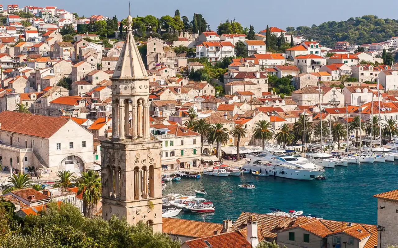 Famous town of Hvar